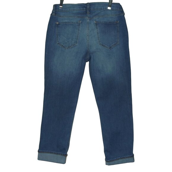 Old Navy Jeans Womens 6 x26" Boyfriend Straight Droit Mid Rise Stretch Crop blue - Picture 2 of 8